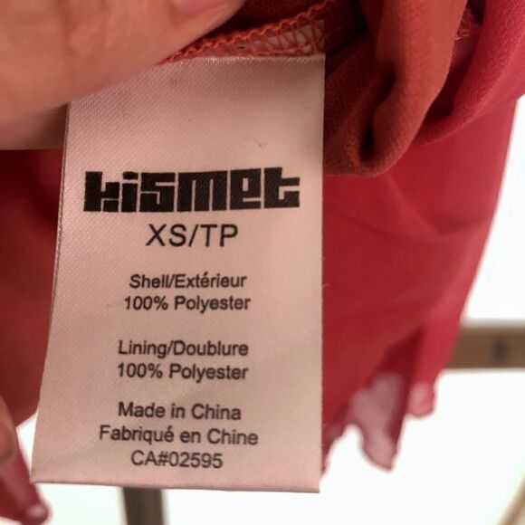 Kismet Raspberry Coloured Lined Pleated Dress / Sz XS - Picture 6 of 6